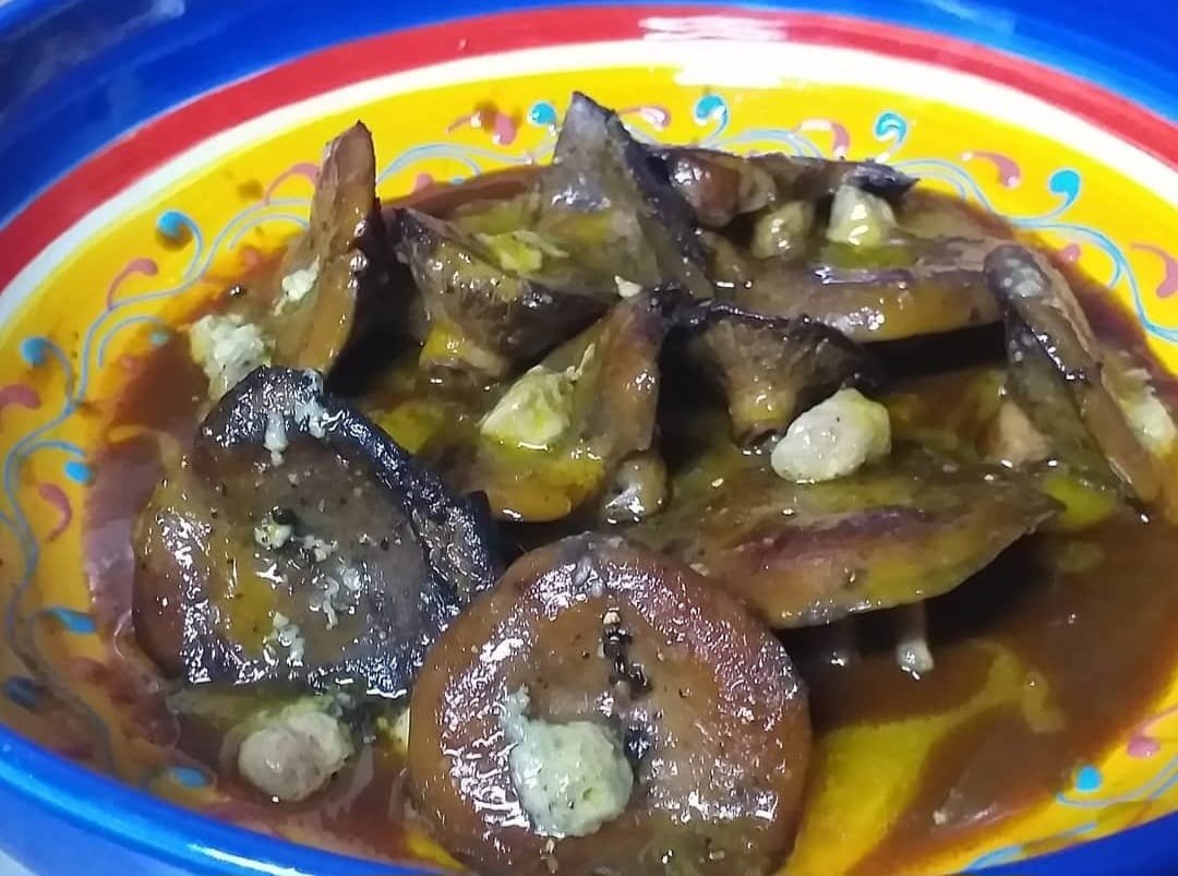 Setas en salsa